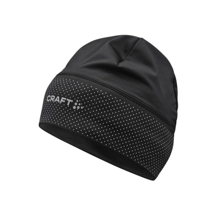 Craft Mütze Lumen Fleece Hat 2 (rec. Polyester, weiches Material) schwarz - 1 Stück