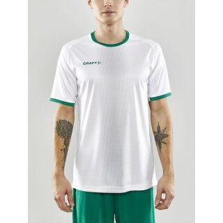 Craft Sport-Tshirt (Trikot) Progress 2.0 Graphic Jersey - leicht, funktionell und Stretchmaterial - weiss/grün Herren