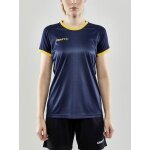 Craft Sport-Shirt (Trikot) Progress 2.0 Graphic Jersey - leicht, funktionell und Stretchmaterial - navyblau/gelb Damen