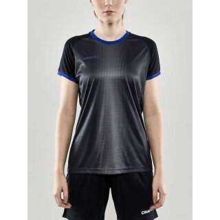 Craft Sport-Shirt (Trikot) Progress 2.0 Graphic Jersey - leicht, funktionell und Stretchmaterial - schwarz/blau Damen