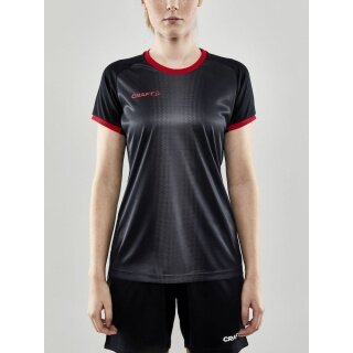 Craft Sport-Shirt (Trikot) Progress 2.0 Graphic Jersey - leicht, funktionell und Stretchmaterial - schwarz/rot Damen