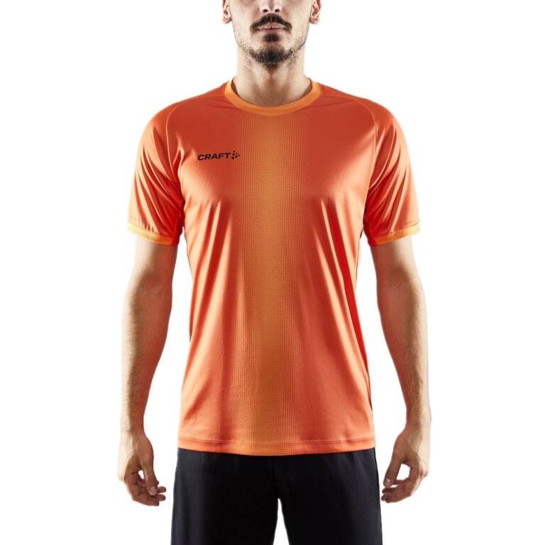 Craft Sport-Tshirt (Trikot) Progress 2.0 Graphic Jersey - leicht,funktionell und Stretchmaterial - orange/schwarz Herren