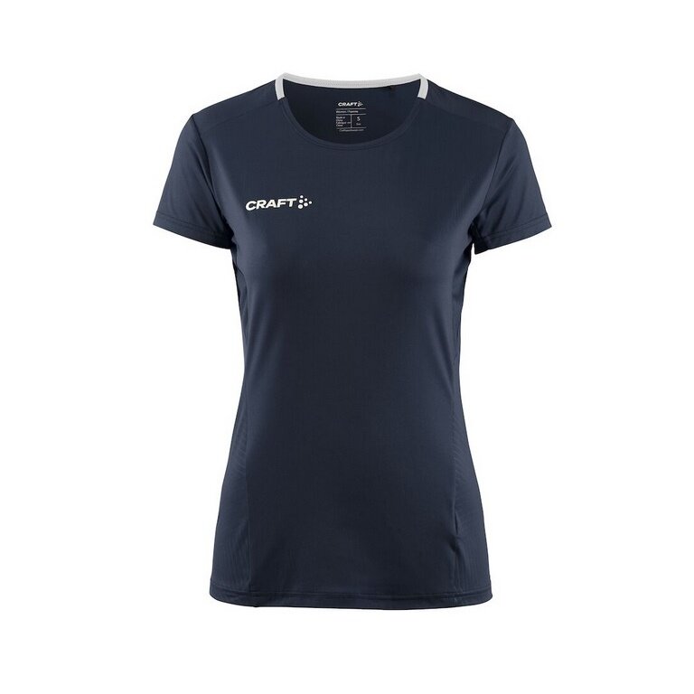Craft Sport-Shirt Extend Jersey (rec. Polyester, Mesh-Einsätze) kobaltblau Damen