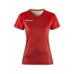 Craft Sport-Shirt (Trikot) Premier Fade Jersey (rec. Polyester, V-Ausschnitt) rot Damen
