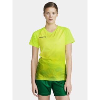 Craft Sport-Shirt (Trikot) Premier Fade Jersey (rec. Polyester, V-Ausschnitt) limegrün Damen