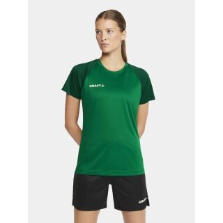 Craft Sport-Shirt Squad 2.0 Contrast Jersey (hohe Elastizität, bequeme Passform) grün Damen