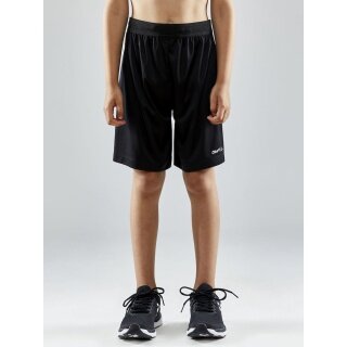 Craft Sporthose (Short) Evolve - leicht, elastischer Hüftbund mit Kordelzug, ohne Seitentaschen - schwarz Kinder