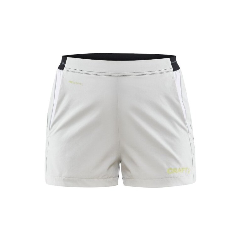 Craft Sporthose (Short) Pro Control Impact - elastisches Material, mit Innenslip - weiss/lime Damen