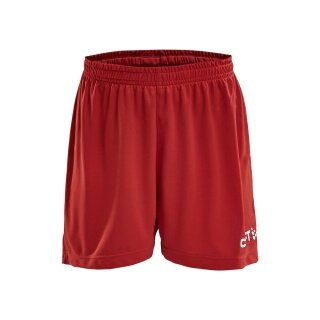 Craft Sporthose (Short) Squad Solid WB - mit Innenshort, elastisches Material - rot Kinder