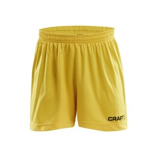 Craft Sporthose (Short) Squad Solid WB - mit Innenshort, elastisches Material - gelb Kinder