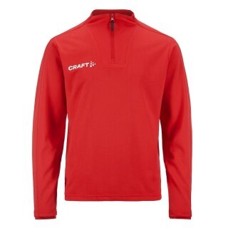 Craft Sport-Langarmshirt Evolve 2.0 Halfzip (100% rec. Polyester) rot Kinder
