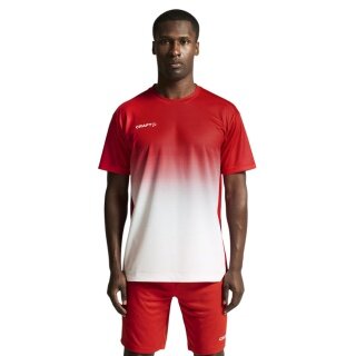 Craft Sport-Tshirt Evolve 2.0 Structured Graphic Jersey (elastisches Material) rot/weiss Herren