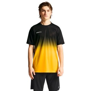 Craft Sport-Tshirt Evolve 2.0 Structured Graphic Jersey (elastisches Material) schwarz/gelb Herren