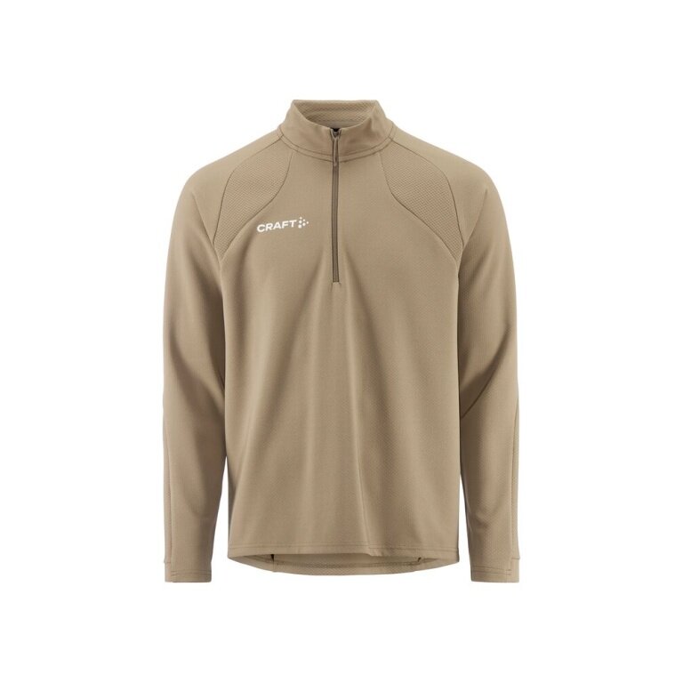 Craft Sport-Langarmshirt Extend 2.0 Half Zip (moderner Look, sehr elastisches Material) beige Herren