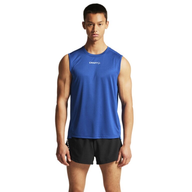 Craft Sport-Tank Rush 2.0 Singlet ärmellos (100% rec. Polyester) kobaltblau Herren