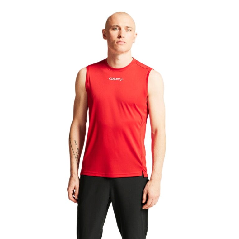 Craft Sport-Tank Rush 2.0 Singlet ärmellos (100% rec. Polyester) rot Herren