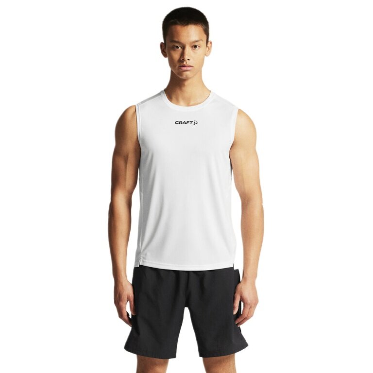 Craft Sport-Tank Rush 2.0 Singlet ärmellos (100% rec. Polyester) weiss Herren