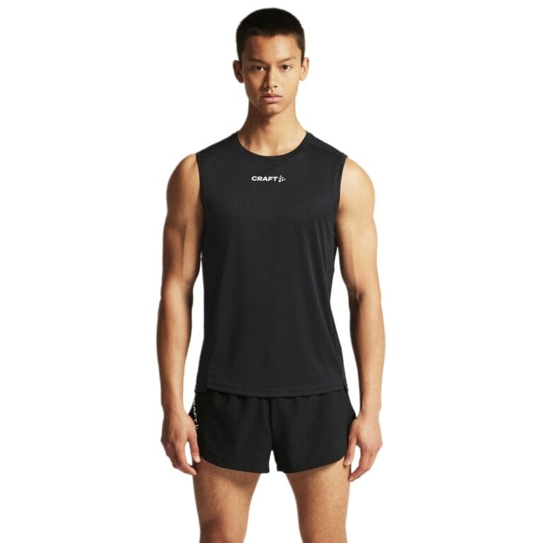 Craft Sport-Tank Rush 2.0 Singlet ärmellos (100% rec. Polyester) schwarz Herren