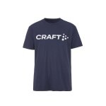 Craft Sport-Tshirt Community 2.0 Tee (Logo, Baumwolle-Mischung) navyblau Herren