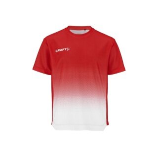 Craft Sport-Tshirt Evolve 2.0 Structured Graphic Jersey (elastisches Material) rot/weiss Kinder