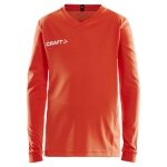 Craft Sport-Langarmshirt (Trikot) Squad Solid - hohe Elastizität, ergonomisches Design - orange Kinder