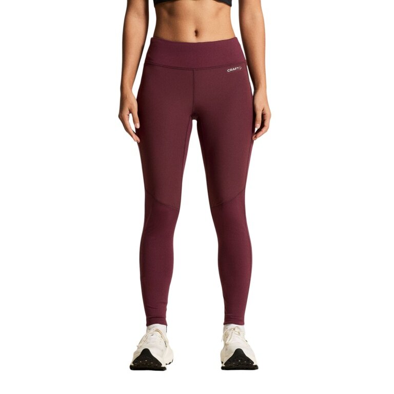 Craft Trainingshose Adv Essence Warm Wind Tights 2 (enganliegend, elastischer Bund) rot Damen