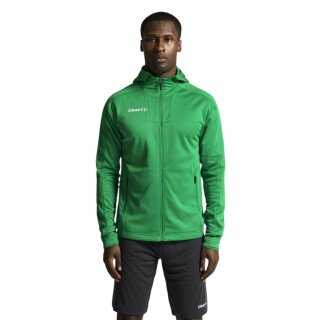 Craft Trainingsjacke Evolve 2.0 Brushed Hood (strapazierfähig, Feuchtigkeitstransport) grün Herren
