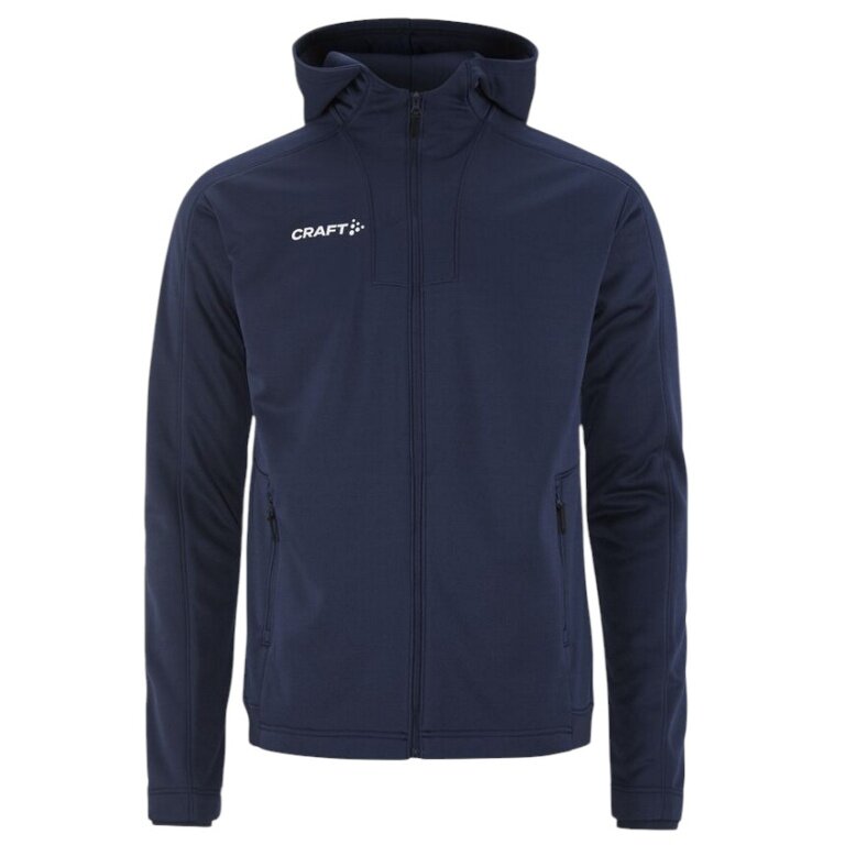 Craft Trainingsjacke Evolve 2.0 Brushed Hood (strapazierfähig, Feuchtigkeitstransport) navyblau Herren
