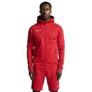 Craft Trainingsjacke Evolve 2.0 Brushed Hood (strapazierfähig, Feuchtigkeitstransport) rot Herren