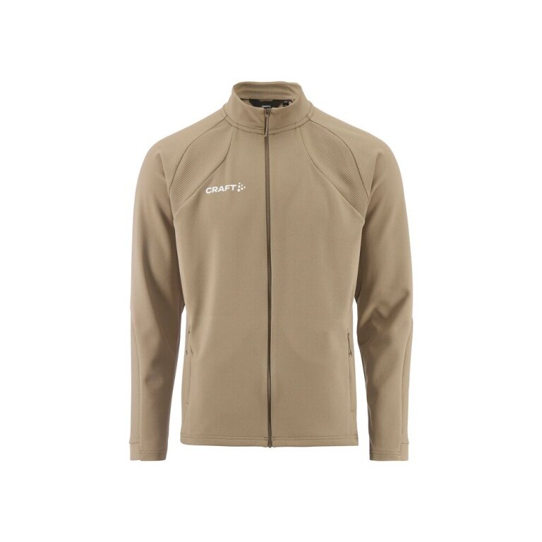 Craft Trainingsjacke Extend 2.0 Full Zip (moderner Look, sehr elastisches Material) beige Herren