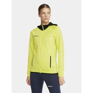Craft Trainingsjacke Extend Full Zip (mit Reißverschlusstaschen, elastisches Material) gelb Damen
