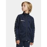 Craft Sport-Trainingsjacke Squad 2.0 Full Zip (mit Seitentaschen, elastisch Funktionsmaterial) navyblau Kinder