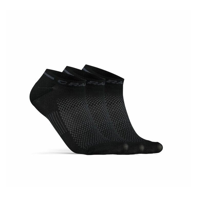 Craft Trainingssocke CORE Dry Shaftless Short (atmungsaktiv) schwarz - 3 Paar