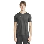 Craft Sport-Tshirt Extend Jersey (rec. Polyester, Mesh-Einsätze) asphaltgrau Herren