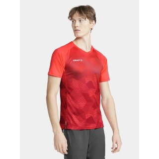 Craft Sport-Tshirt (Trikot) Premier Fade Jersey (rec. Polyester, V-Ausschnitt) orange/rot Herren