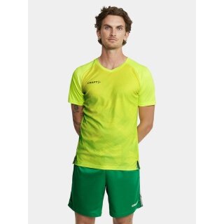 Craft Sport-Tshirt (Trikot) Premier Fade Jersey (rec. Polyester, V-Ausschnitt) limegrün Herren