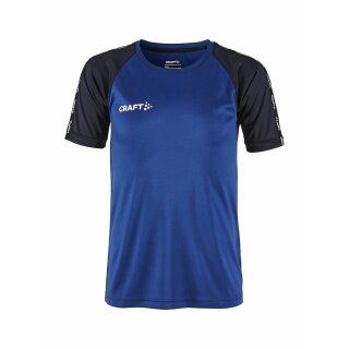 Craft Sport-Tshirt Squad 2.0 Contrast Jersey (hohe Elastizität, bequeme Passform) kobaltblau Kinder