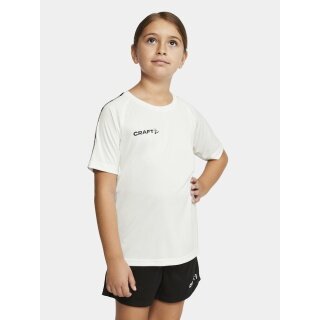 Craft Sport-Tshirt Squad 2.0 Contrast Jersey (hohe Elastizität, bequeme Passform) weiss Kinder