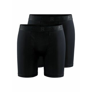 Craft Funktionsunterwäsche Boxershort Core Dry 6-Inch (atmungsaktiv, hoher Tragekomfort) schwarz Herren - 2er Pack