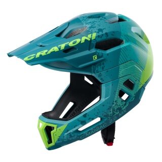 Cratoni Fahrradhelm C-Maniac 2.0 MX (Full Protection) matt petrol/grün
