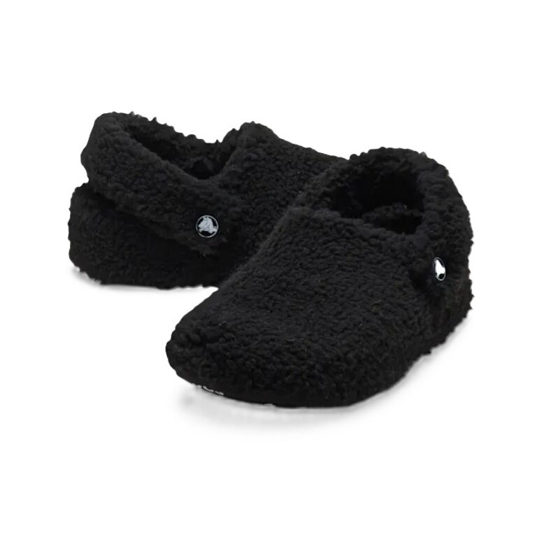 Crocs Hausschuhe Classic Cozzzy Slipper (Kunstfell, warm) schwarz Kleinkinder - 1 Paar