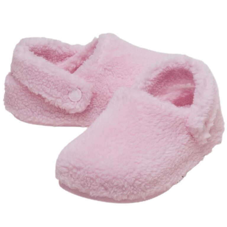 Crocs Hausschuhe Classic Cozzzy Slipper (Kunstfell, warm) rosa Kleinkinder Mädchen - 1 Paar