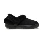 Crocs Hausschuhe Unfurgtble Vegan Suede Clog (Sandale, Kunstwildleder, mit Innenfutter) schwarz