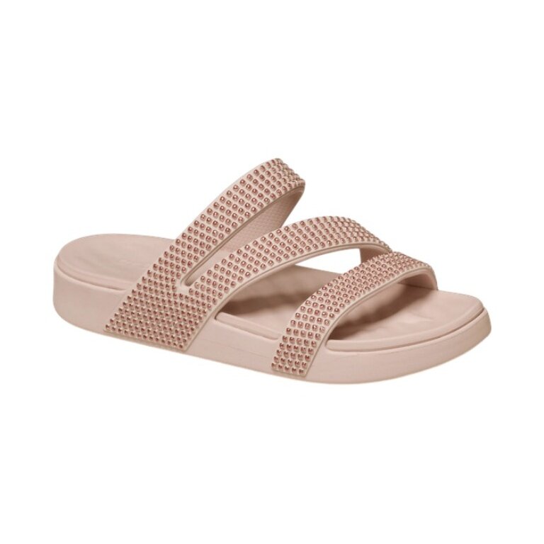 Crocs Sandale Getaway Gems Strappy Quartz hellbraun - Damen