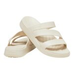 Crocs Sandale Getaway Strappy (leichtes, nahtlos, flexibel) beige Damen