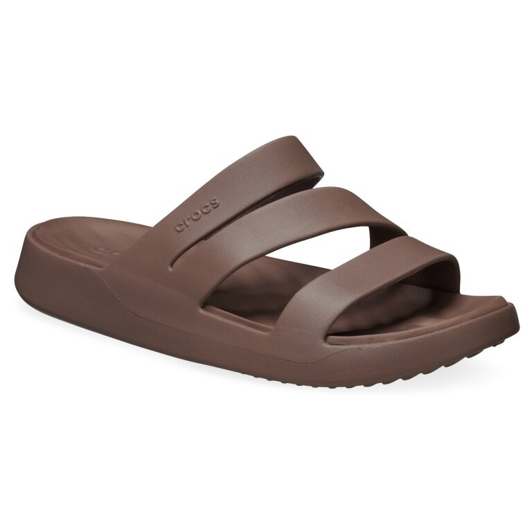 Crocs Sandale Getaway Strappy (leichtes, nahtlos, flexibel) braun Damen