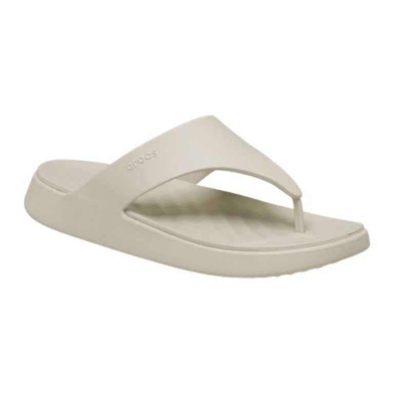 Crocs Zehensandale Getaway Triangle Flip beige - Damen