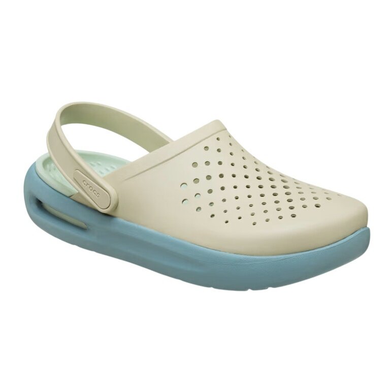 Crocs Sandale InMotion Clog (superweich, leicht, hoher Tragekomfort) beige/blau - 1 Paar