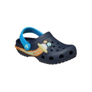 Crocs Sandale UFO Lights Clog navyblau/bunt Kinder