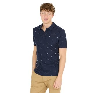 Cruz Freizeit-Polo Ashbur Striped (Baumwolle) navyblau Herren